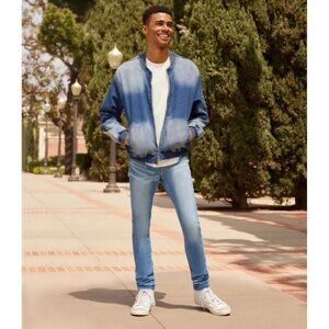 NWT FOREVER 21‎ Knit Stretch-Denim Skinny Jeans Size 33 Color Light Denim